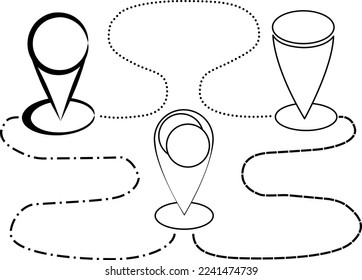 gps color vector illustration element for design