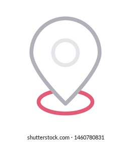 gps colour line vector icon