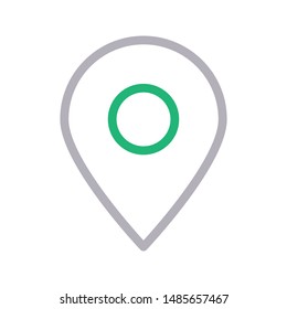 gps colour line vector icon