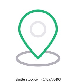 gps colour line vector icon