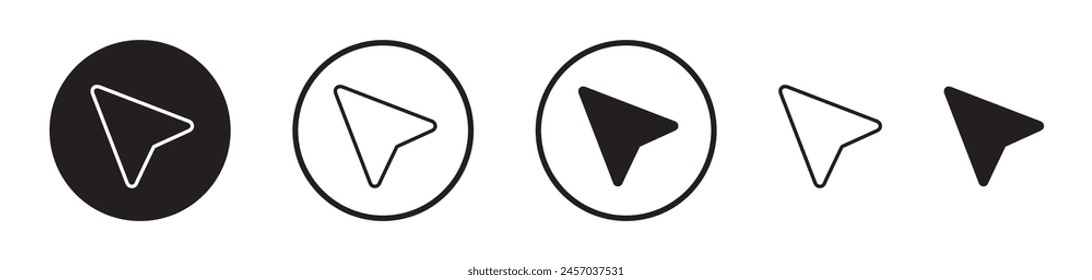 GPS and Compass Navigation Tools Vector Icon Set for Mobile and Web