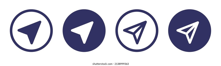 GPS cursor navigator icon collection.