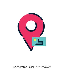 Gps design, Map travel navigation route road location technology search street and direction theme Vector illustration