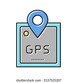 gps device color icon vector. gps device sign. isolated symbol illustration