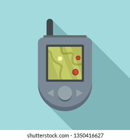 Gps device icon. Flat illustration of gps device vector icon for web design