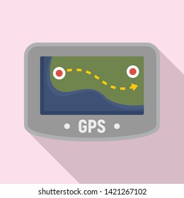 Gps device icon. Flat illustration of gps device vector icon for web design