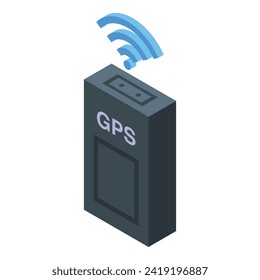 Icono del dispositivo Gps vector isométrico. Centro global. Control de camiones