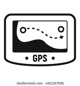 Gps device icon. Simple illustration of gps device vector icon for web design isolated on white background