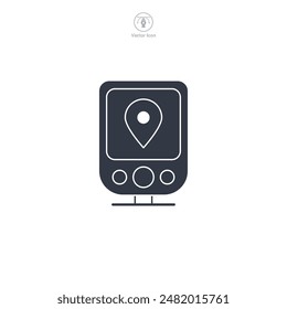 GPS Device Icon symbol vector illustration isolated on white background