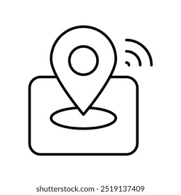 gps device icon with white background vector stock illustration