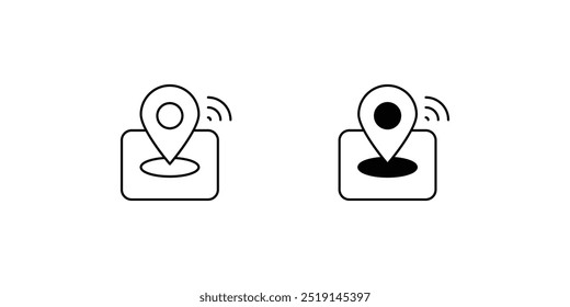 gps device icon with white background vector stock illustration