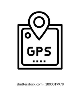 gps device line icon vector. gps device sign. isolated contour symbol black illustration