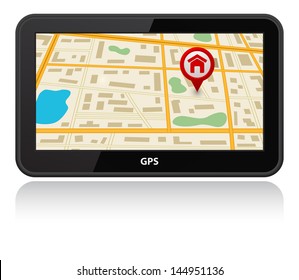 gps device with map