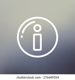 Gps eye icon thin line for web and mobile, modern minimalistic flat design. Vector white icon on gradient mesh background.
