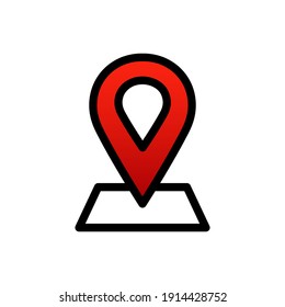 Gps With Filled Line Icon Vector Illustration