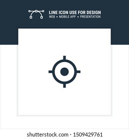 gps fixed target sign icon design vector illustration
