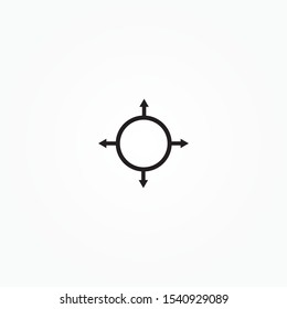 gps fixed target sign line  icon design vector illustration