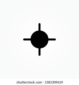 gps fixed target sign line icon design vector illustration