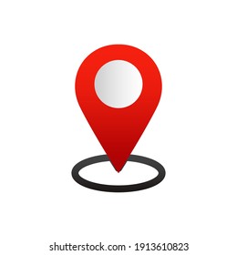 Gps mit flachem Symbol, Vektorgrafik