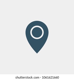 Gps flat vector icon. Location flat vector icon. Map pin flat vector icon	
