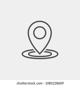 Gps flat vector icon. Location flat vector icon. Map pin flat vector icon