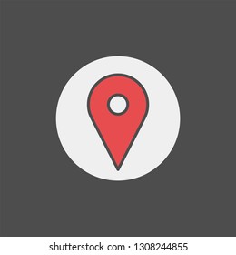 Gps flat vector icon. Location flat vector icon. Map pin flat vector icon