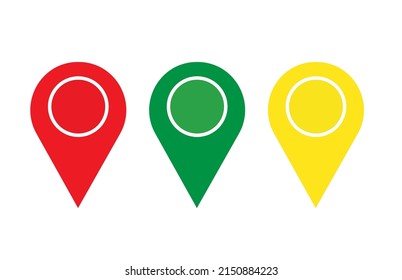 gps flat vector illustration set