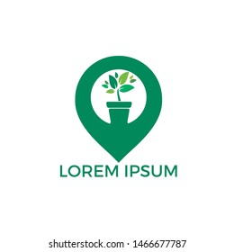 GPS garden vector logo design. GPS icon. Navigation vector logo. Navigation vector icon.