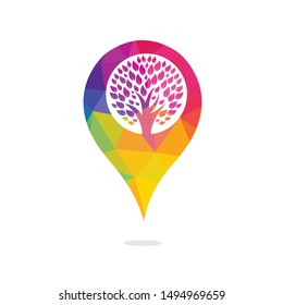 GPS garden vector logo design. GPS icon. Navigation vector logo. Navigation vector icon.