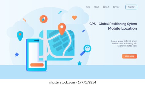 gps global positioning system for mobile location tracking device for web website home homepage landing template