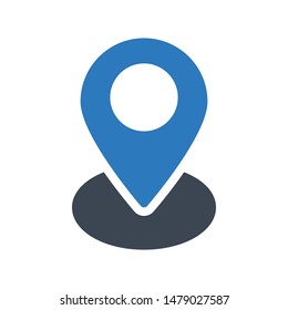 gps glyph colour vector icon