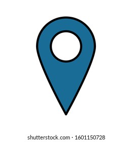Gps glyph flat vector icon. Location icon vector. Pin sign Isolated on white background.