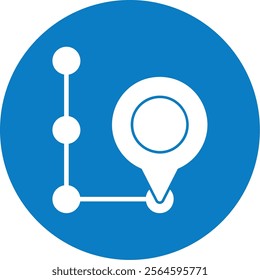 Gps Glyph Multi Circle Vector Icon Design