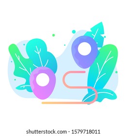 gps icon colorful gradient illustration