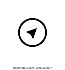 GPS icon. Compass icon. location