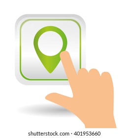 gps icon design, vector illustration
