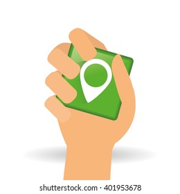 gps icon design, vector illustration