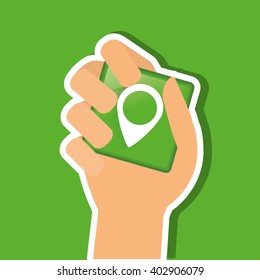 gps icon design, vector illustration