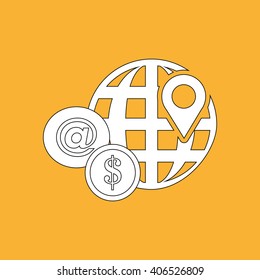 gps icon design, vector illustration
