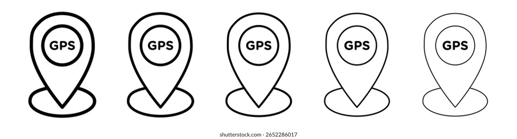 Icono de GPS lleno de concepto de señal plana para el Diseño web.