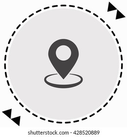 GPS icon Flat Design. Isolated Illustration.