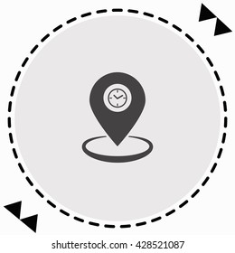 GPS icon Flat Design. Isolated Illustration.