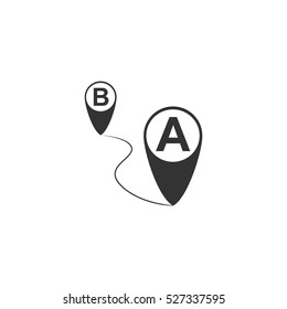 GPS icon flat. Illustration isolated vector sign symbol