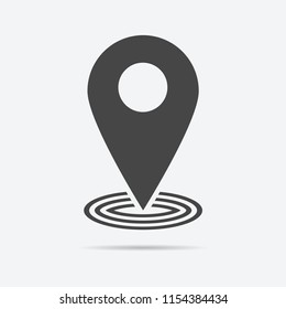 GPS icon flat style isolated on background. GPS sign symbol for web site and app design.