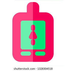 GPS icon flat style pink green