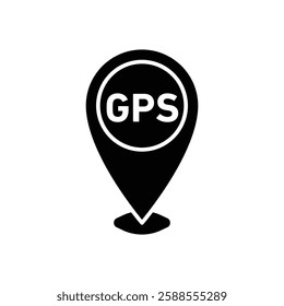 Gps icon Flat vector set outline