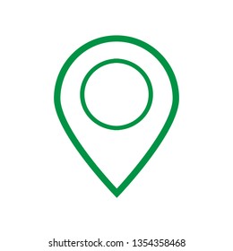GPS Icon. Global Positioning System or Pin Location Illustration As A Simple Vector Sign & Trendy Locator Symbol for Design and Websites, Presentation or Mobile Application.