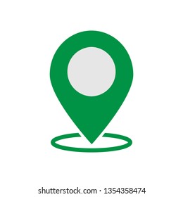 GPS Icon. Global Positioning System or Pin Location Illustration As A Simple Vector Sign & Trendy Locator Symbol for Design and Websites, Presentation or Mobile Application.