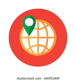 gps icon. global positioning system. information technology design concept.