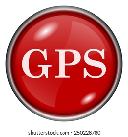 GPS icon. Internet button on white background. 